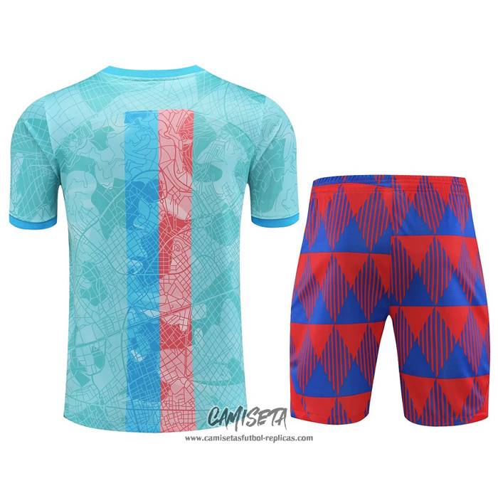 Chandal del Barcelona 2023-2024 Manga Corta Azul - Pantalon Corto